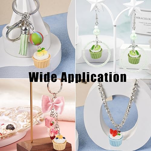 Miniatura 4 de Dijes de resina para bebidas y alimentos, lindos chocolates, helados, pan, paletas de hielo, cupcakes, colgantes de comida para manualidades,