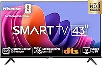 Hisense Smart TV FHD 43" Polegadas 43A4N com DTS Virtual X, Game e Sports Mode, Controle por Voz, Share to TV e Compatível com Alexa