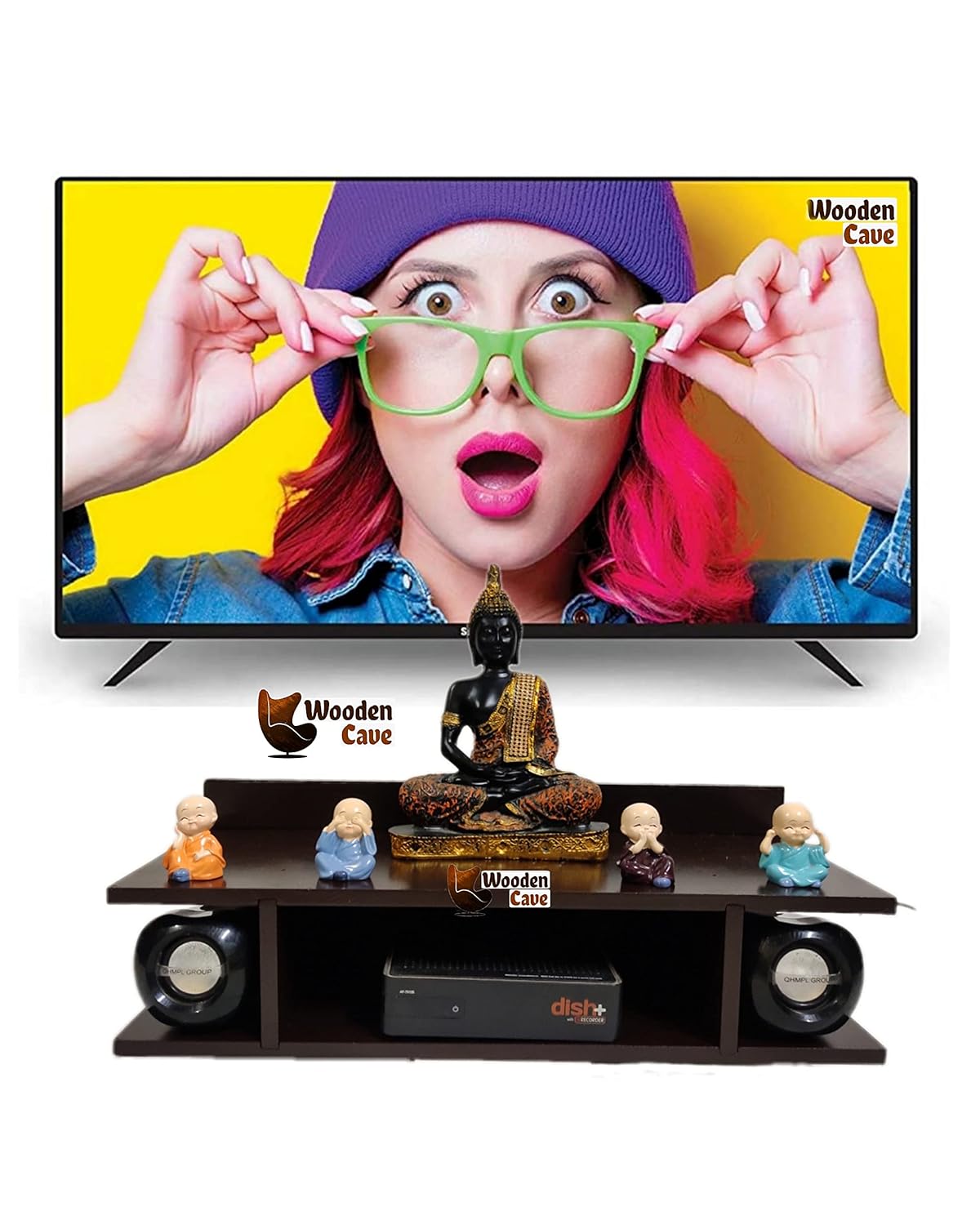 Wooden Set top Box Stand for 32 inch led tv (Brown) Setup Box rakhne