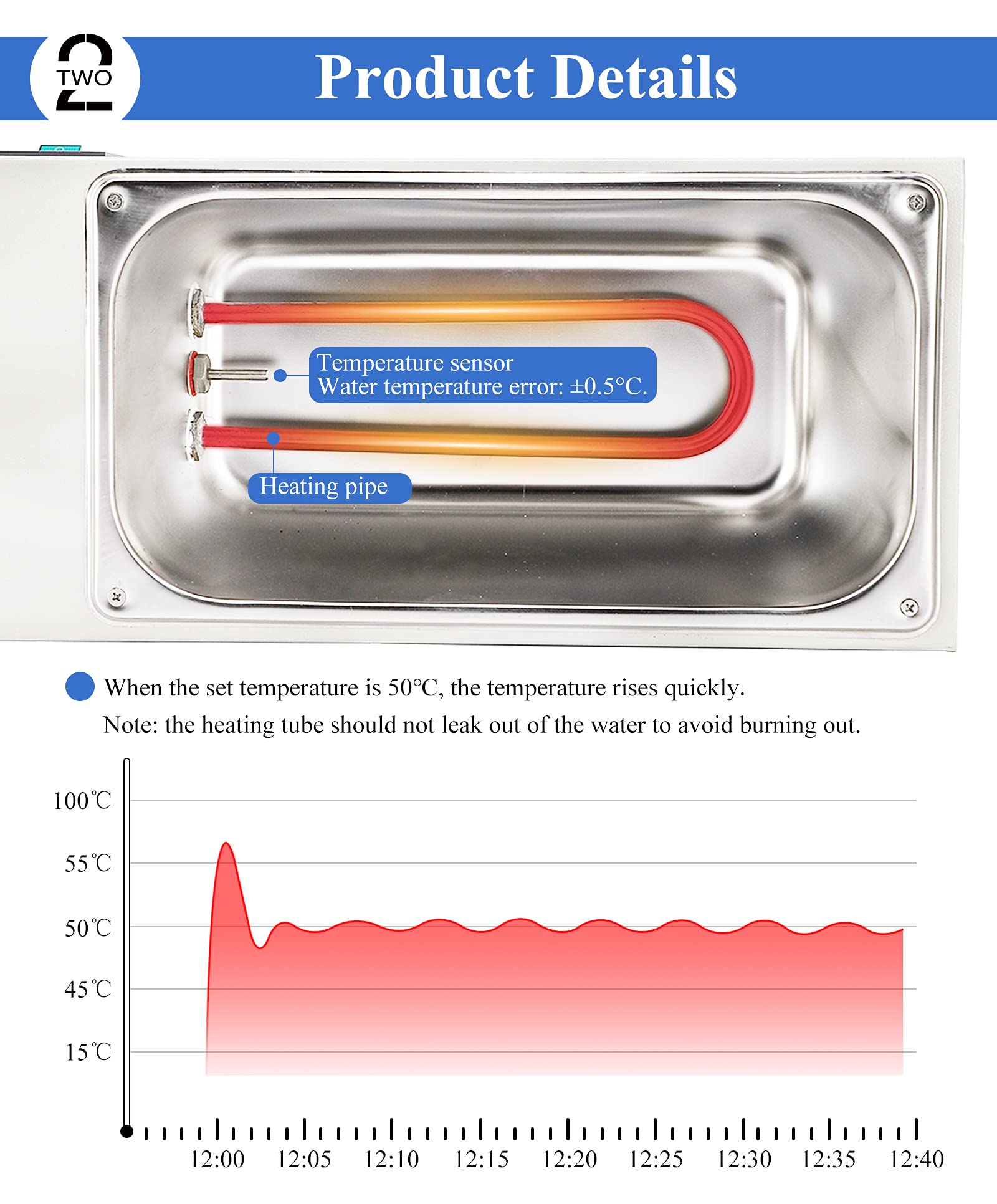 YUCHENGTECH 8L Digital Lab Water Bath Heater Thermostatic Water Bath