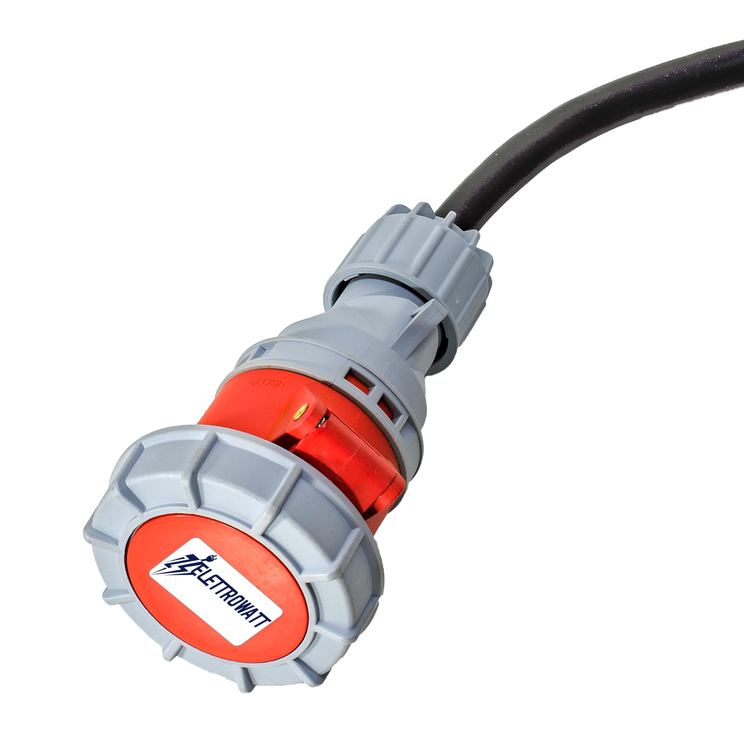 Prolunga Elettrica Trifase Industriale Professionale 20 Metri - Spina e Presa CEE trifase 4 Poli 16A, Cavo 4G2.5 - Protezione IP67 - Cavo con Rivestimento in Neoprene Antirottura h07rn-f