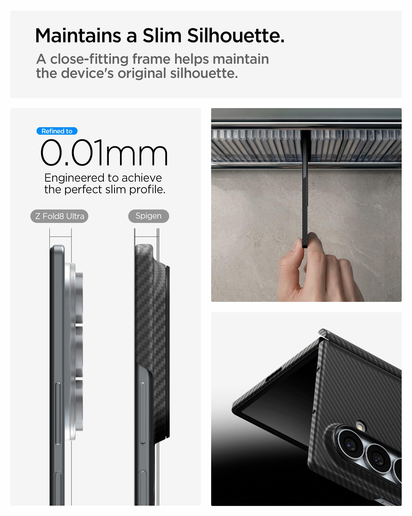 Spigen AirSkin Aramid MagFit Case for Samsung Galaxy Z Fold 8 Ultra, Black — Amazon image 4
