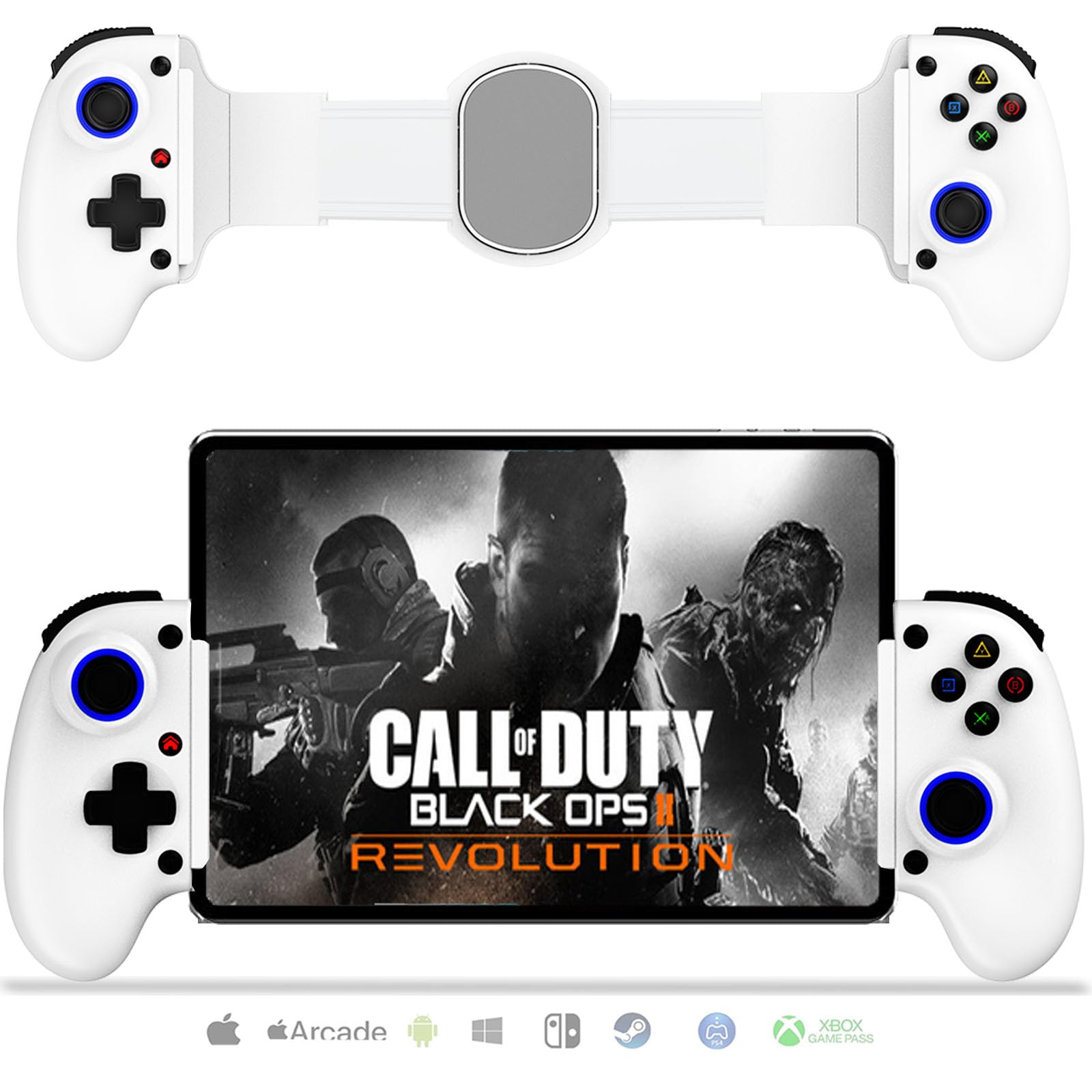 Mobile Cloud Gaming Controller for iPhone 16/15/14, iPad, Tablet,  Android/PC/Switch/PS3/PS4 Gamepad Joystick with Turbo, Streaming on  PS4/Xbox/PC,