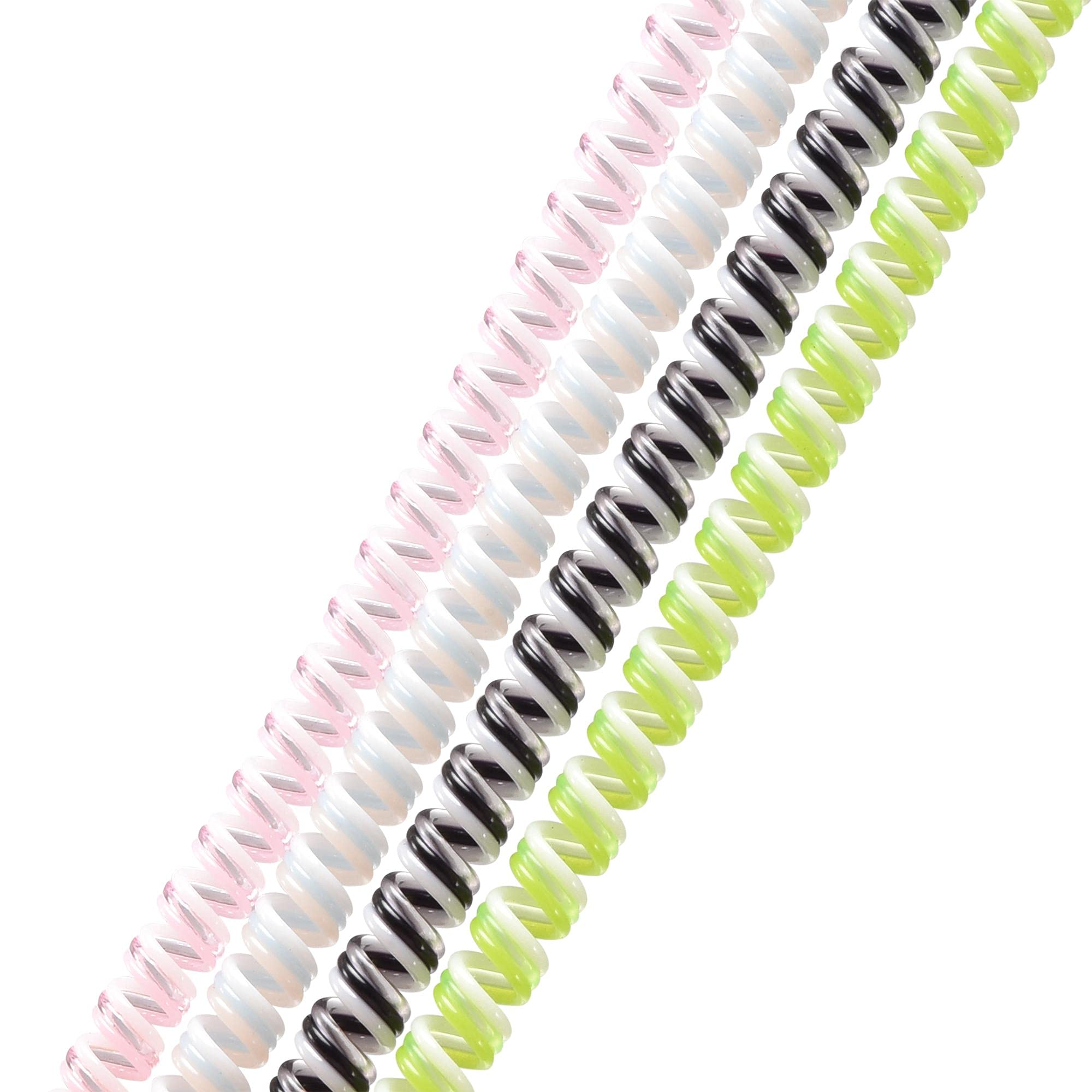 uxcell Spiral Cable Protector for USB Cord Sleeve 4.6 Feet Each, Pink,White,Green,Black — Amazon image 3