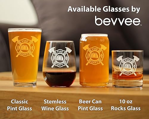 Miniatura 6 de Firefighter Symbol Pint Glass for Beer - Unique Fireman Beer Glass Gifts for Firefighters - 16 Oz Pint Glasses