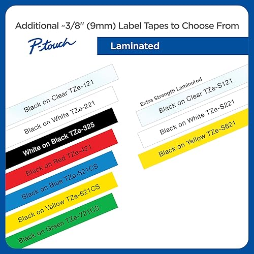 Miniatura 315 de Brother - Cinta de etiquetas laminadas P-touch M31, prémium, 0.47 pulgadas de ancho x 26.2 pies de largo, negra sobre transparente mate Negro sobre