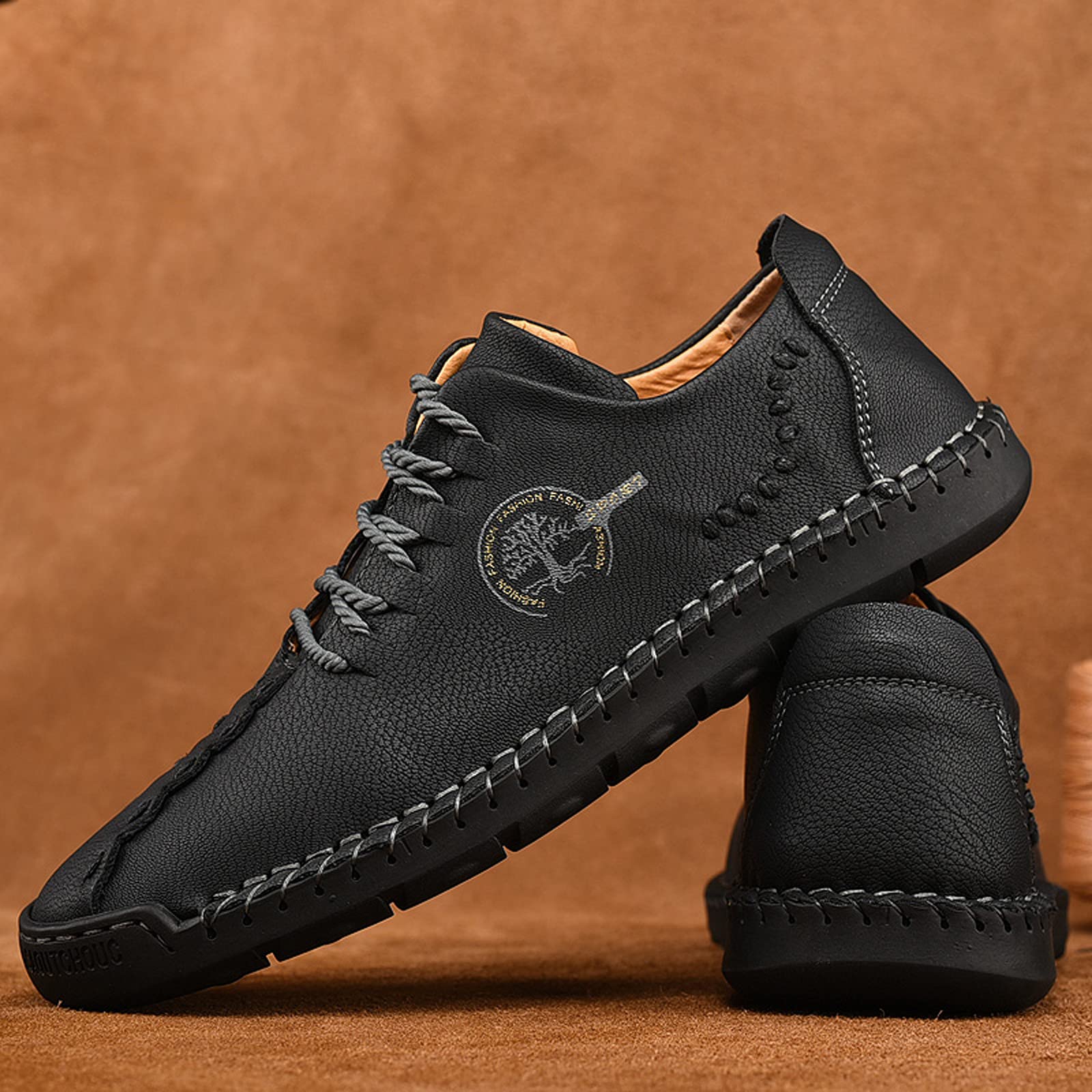 Mokassins męskie buty do jazdy, lekkie, skórzane, wykonane ręcznie, miękkie, płaskie buty do noszenia w czasie wolnym, półbuty