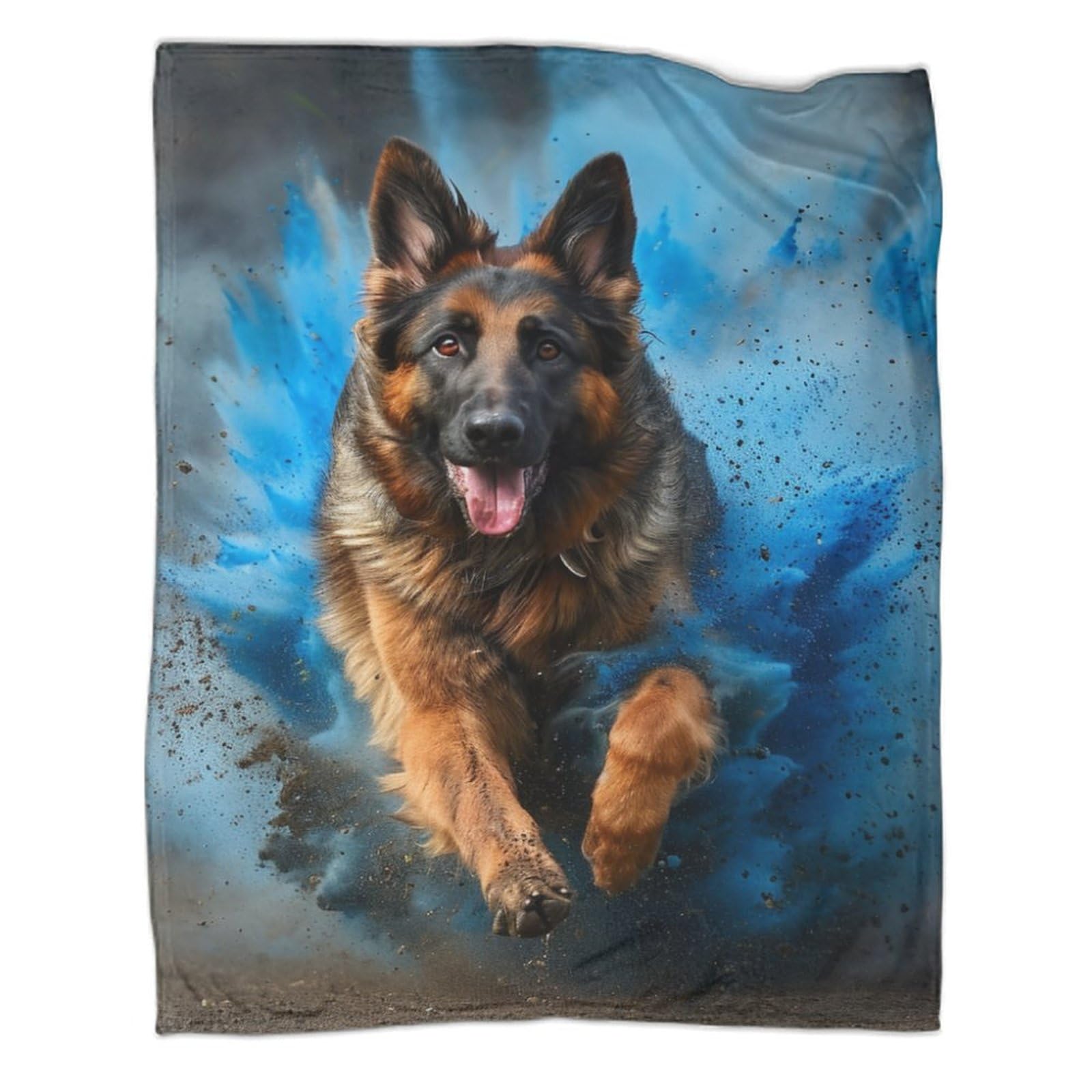 Couverture motif chien 127x152 cm douce et chaude pour lit et canapé