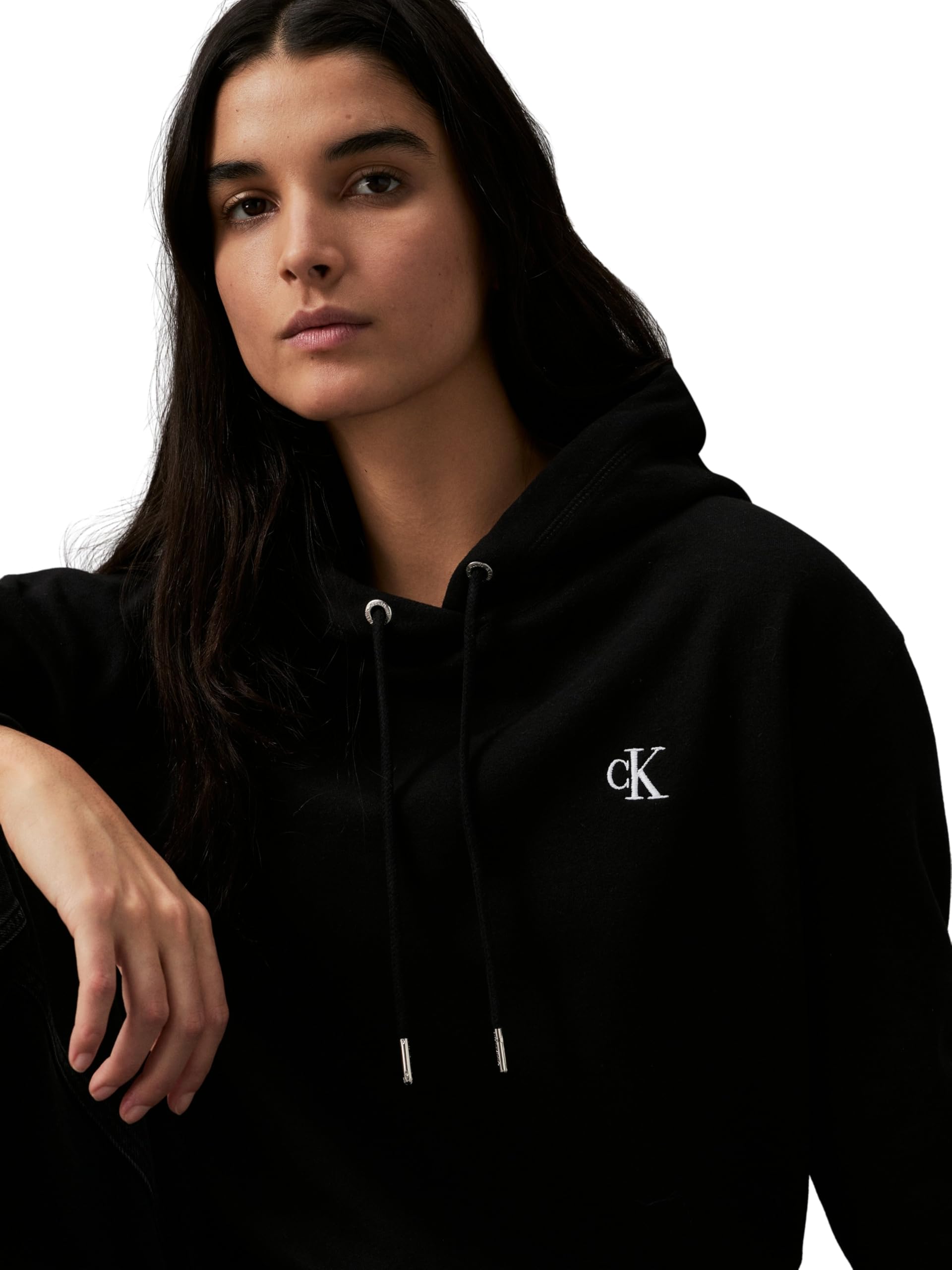 Calvin Klein Jeans CK Embroidery Hoodie J20j213178 Altre Maglie Pesanti Donna (Pacco da 1)