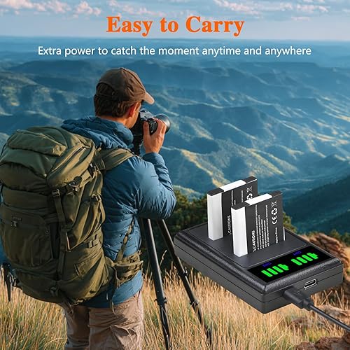 Miniatura 7 de Batería NB-11L NB-11LH y cargador dual USB LED para Canon PowerShot A2300 A2400 A2500 A2600 A3400 A3500 A4000 es, ELPH 110 115 130 320 340 350 HS,