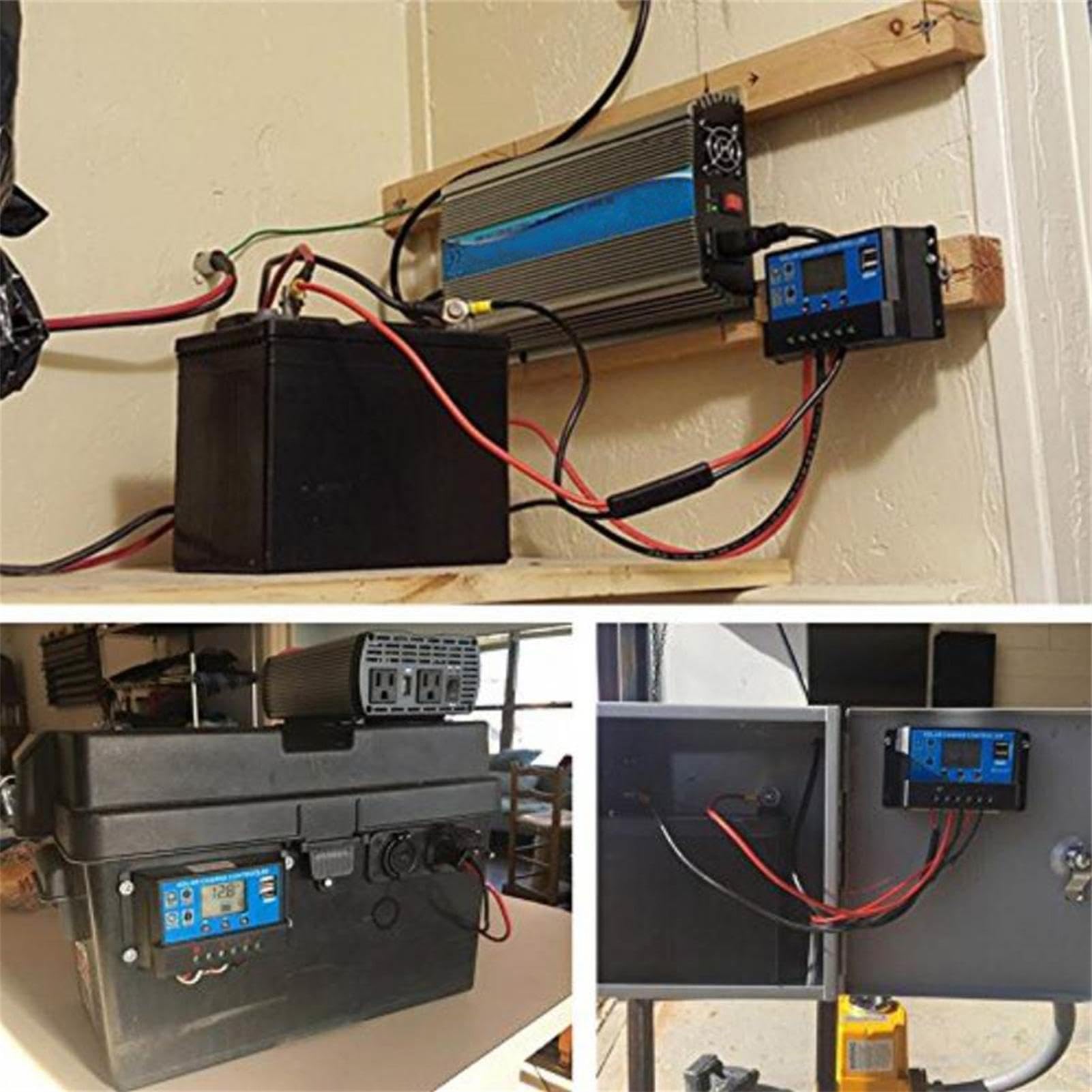 Kit di pannelli da 300 watt - Completo di alimentazione solare a 12 V con convertitore, inverter e controller, resistenti alle intemperie per esterno, cabina, alimentazione di b