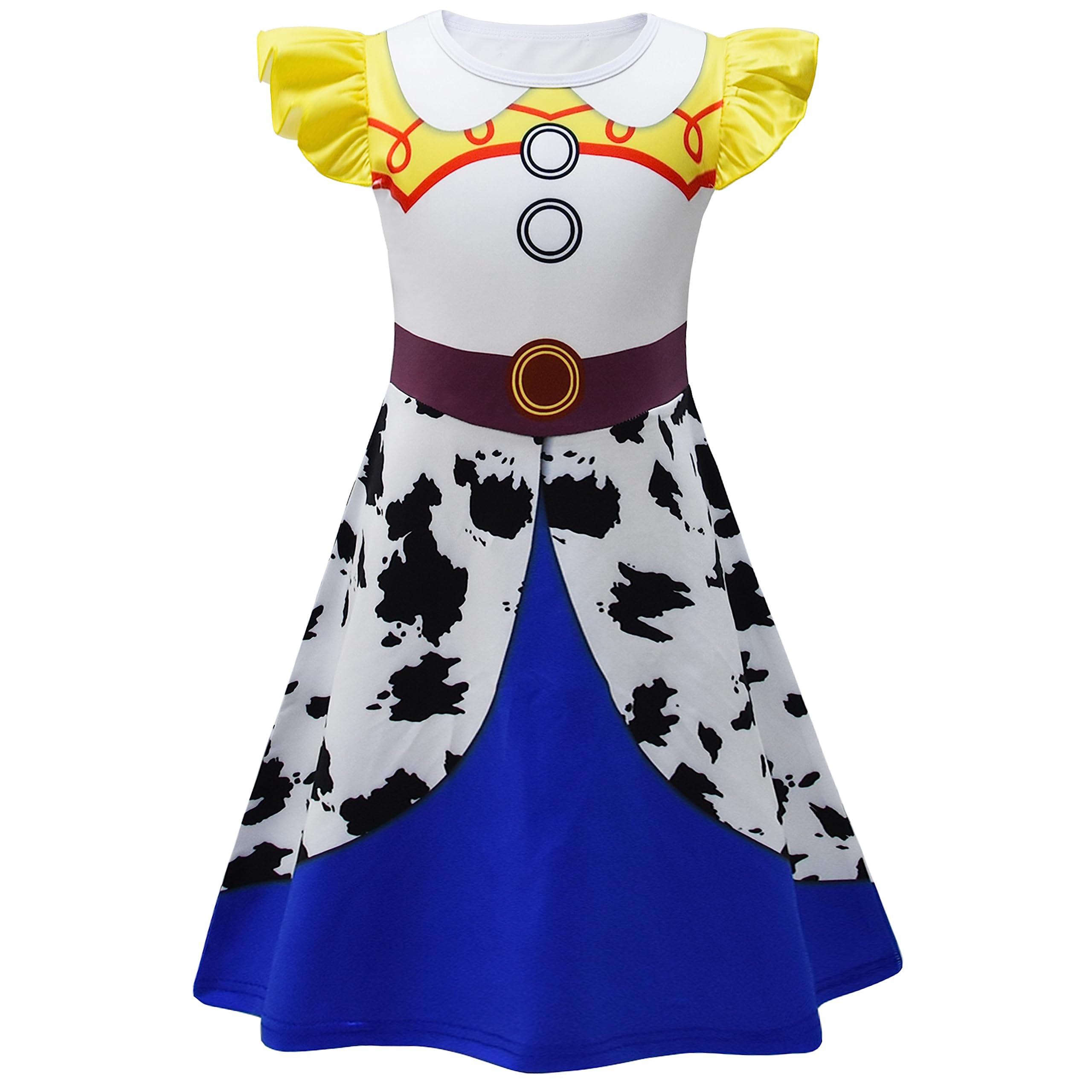 AOVCLKID Girls Princess Costume Cowgirls Birthday Party Dress Halloween Cosplay Outfits