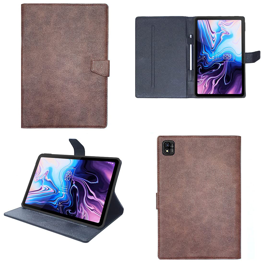 Zaoma PU Leather Flip Flap Case Compatible for TCL 10 TAB MAX TabMax 4G Tablet with T-Pen Holder - Brown (B09G2SPJ38) Amazon Price History, Amazon Price Tracker