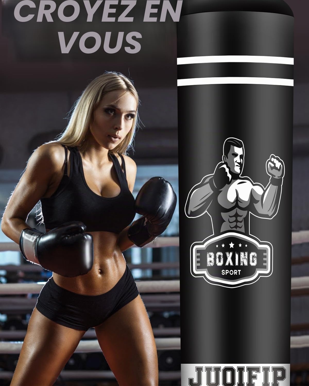 NZQXJXZ Sac de Frappe Adulte 180cm- Sac de Boxe Lourd autoportant, Sacs de Kickboxing avec Support pour l'entraînement MMA Muay Thai Fitness Débutants