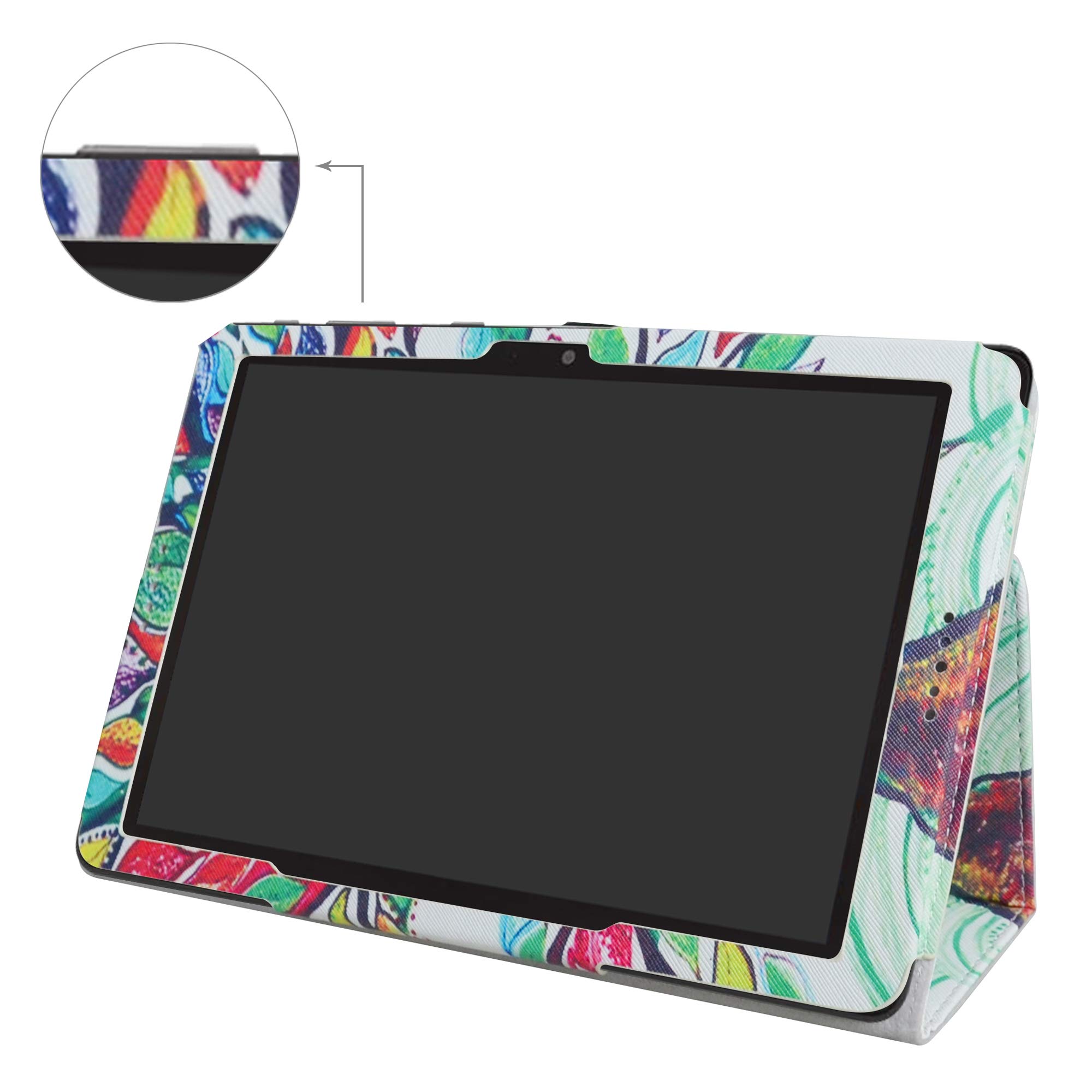 ZTE K92 Primetime Case, Mama Mouth PU Leather Folio 2-Folding Stand Cover With Stylus Holder for 10.1