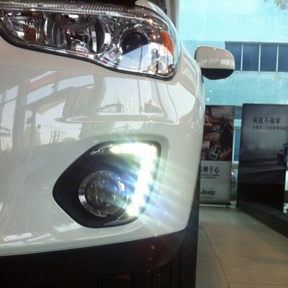 LED Luz Diurna DRL para ASX Outlander Sport 2013 2014 2015, 6000K Luz de Parachoques Frontal LED