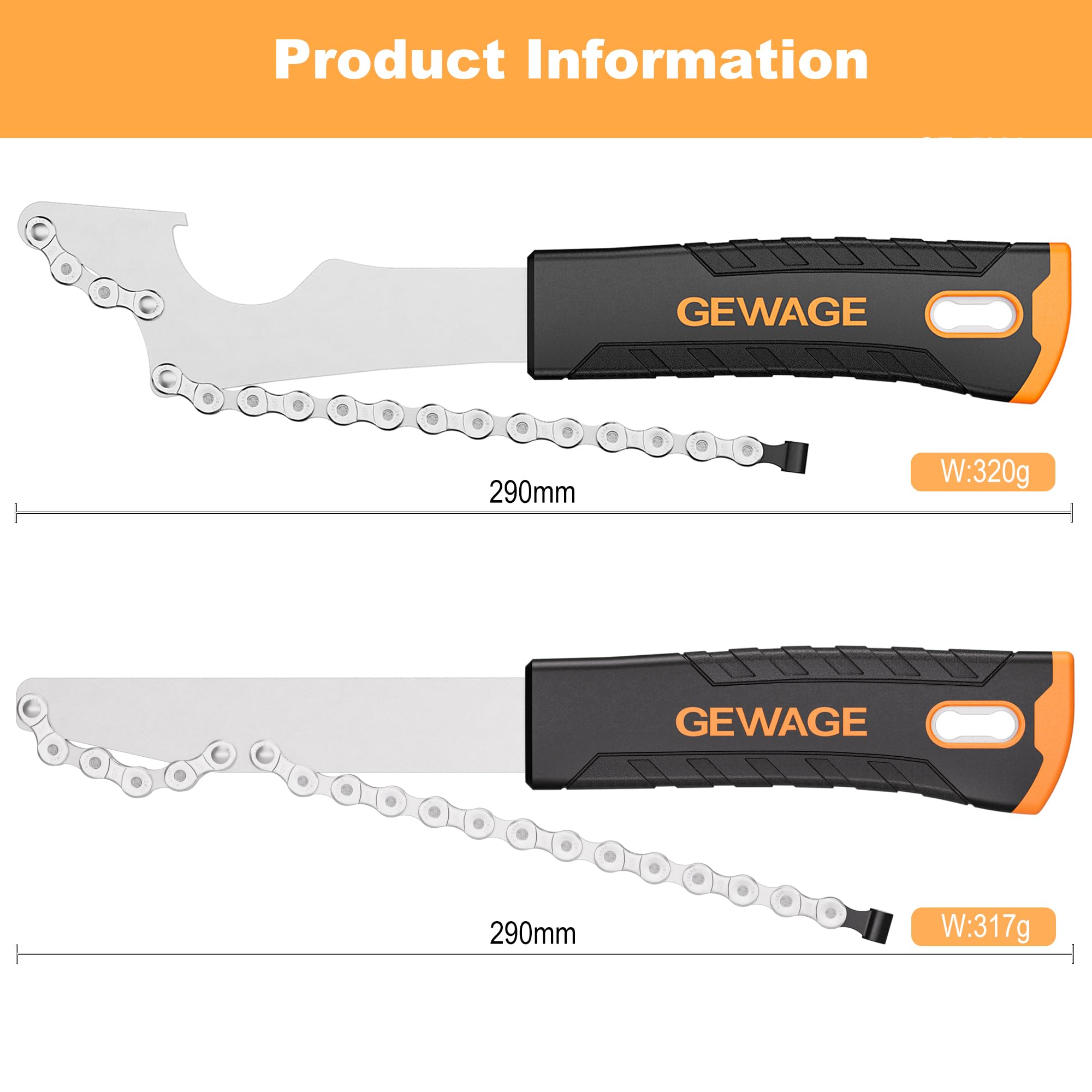 Frusta Catena Per Bici - Estrattore Cassetta Shimano/SRAM | Per MTB E Strada 8-11 Velocità - Foto 7