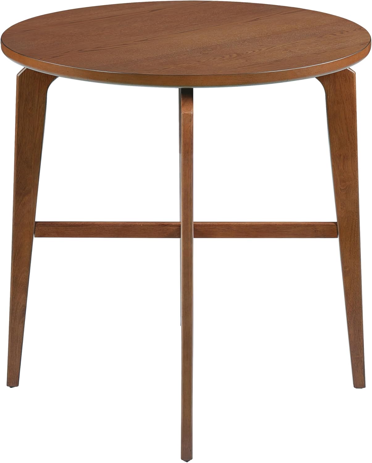Christopher Knight Home Dalla Wooden Coffee Bar Table, Modern Round Bar Table with Rubberwood Legs, Kitchen Bar Height Table, Walnut