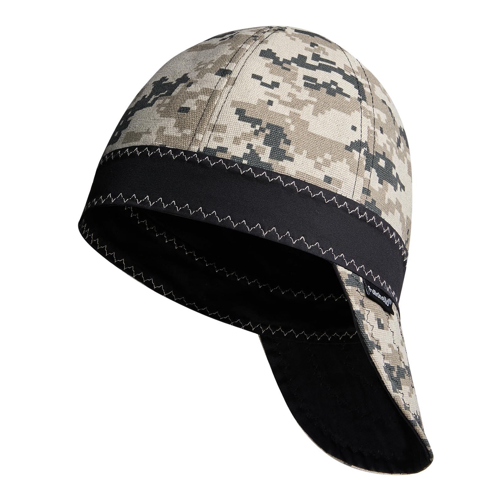Fullsheild Reversible Welding Cap, 10 oz Cotton 6 Panel for Safety and Protection While Welding, Camo2, 7