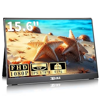 モバイルモニター 15.6インチ ポータブルディスプレイ 薄型 軽量 持ち運べるモニター「15.6インチ軽量モバイルディスプレイ