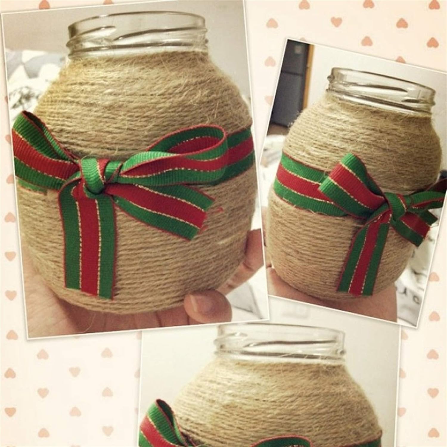 DLLTEC Qinlu-Natural Jute Twine 30/50/100 Meters Natural Jute Rope String, Twine Burlap Ribbon Crafts Sewing DIY Jute Wedding Party Decoration, for Arts (Color : 2mm 80M)