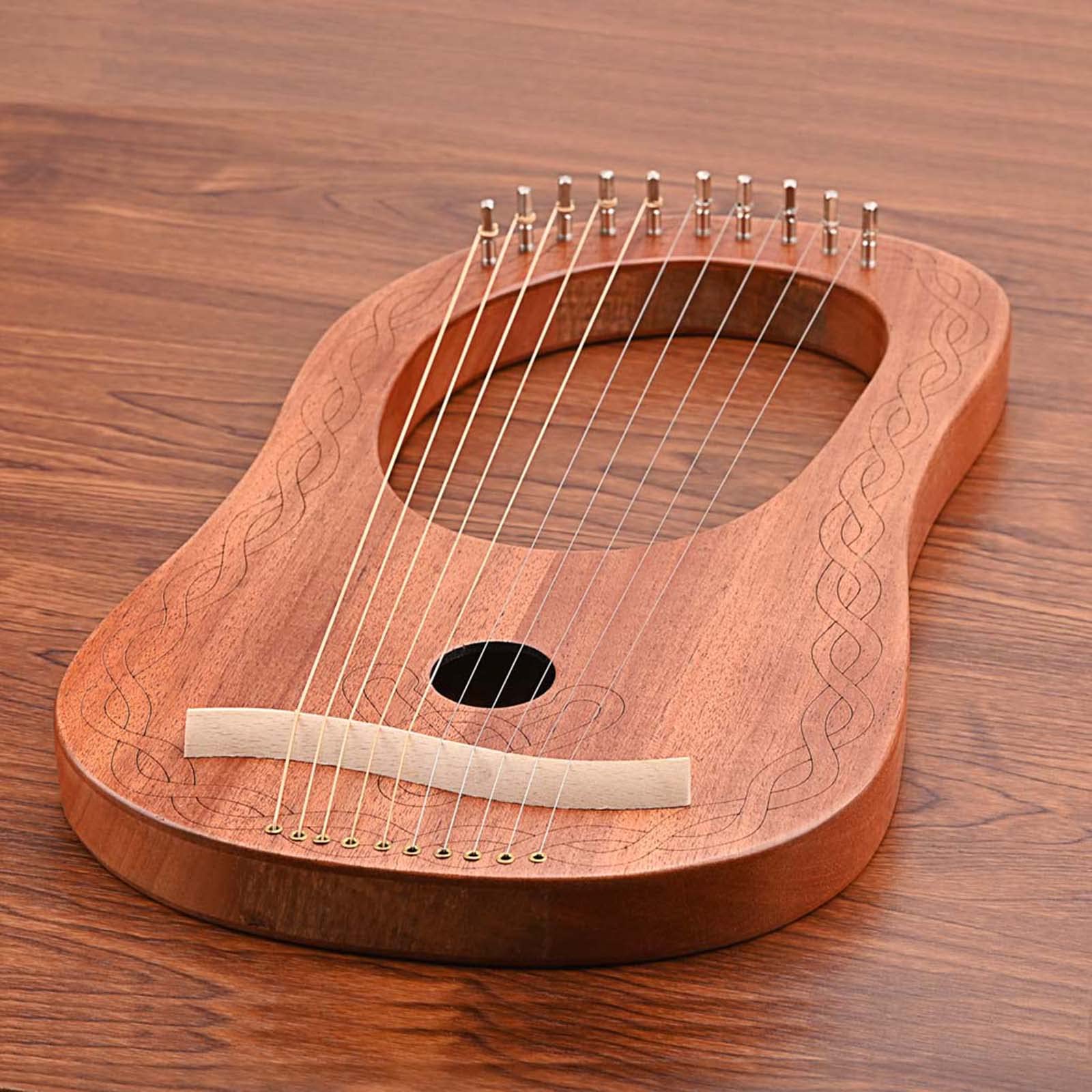 Lira Arpa 10 Corde Portatile Piccolo Suono Stabile per Gli Amanti Della Musica Principianti Bambino Adulto Lira Strumento