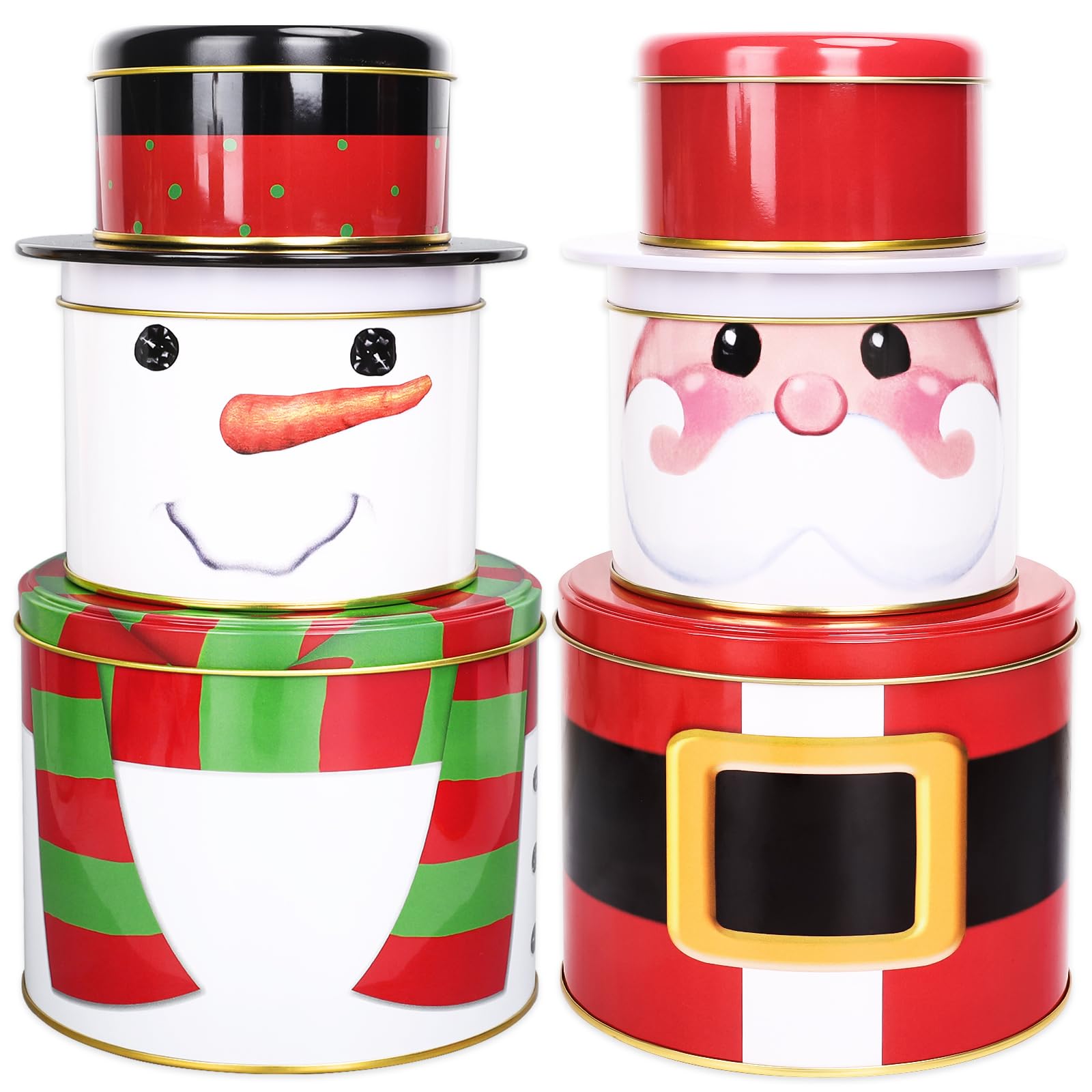 Whaline Christmas Food Tins - Santa & Nutcracker -1