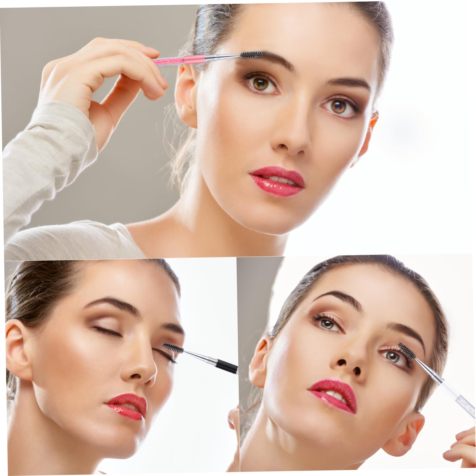 CALLARON Lash Makeup Brush Wands Eyebrow Brush for Natural Eyelashes Easy Roll Comb