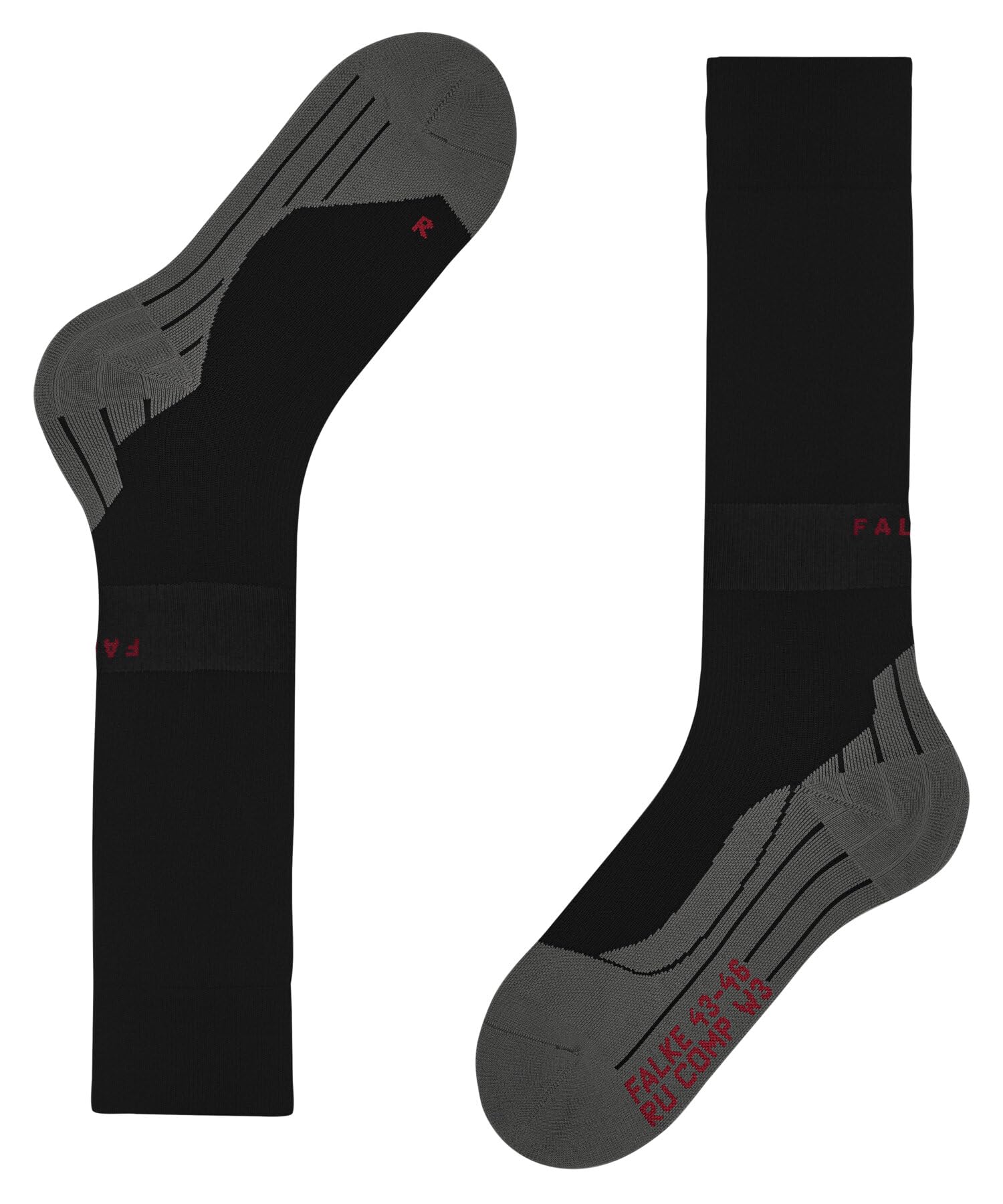 FALKE Damen Laufsocken Energizing Funktionsmaterial schwarz mit Kompression bessere Durchblutung Stabilisierend Verletzungsvorbeugend kühlend zum Sport 1 Paar | Kompressionsstrümpfe für schnellere Erholung und bessere Blutzirkulation