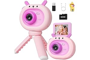 eWonLife Kids Camera 180° Flip Screen for Girls Ages 3-12 Years, HD...