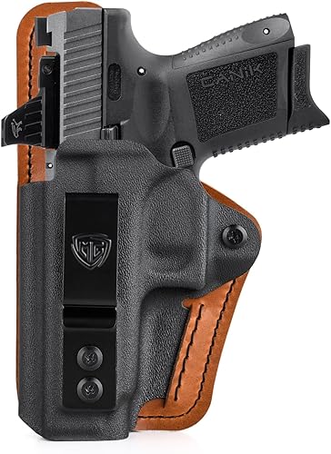 TP9 Elite SC Funda con almohadilla de espuma cómoda, IWB Kydex y funda híbrida de cuero para pistola Canik TP9 Elite SC de 0.354 in dentro de la