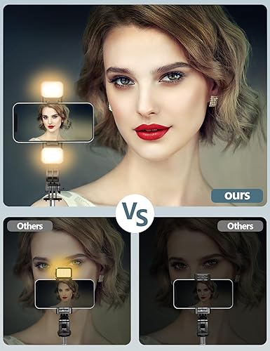 Miniatura 7 de Palo selfie con luz, trípode para selfie stick de 45 pulgadas con control remoto inalámbrico, trípode portátil para teléfono compatible con iPhone