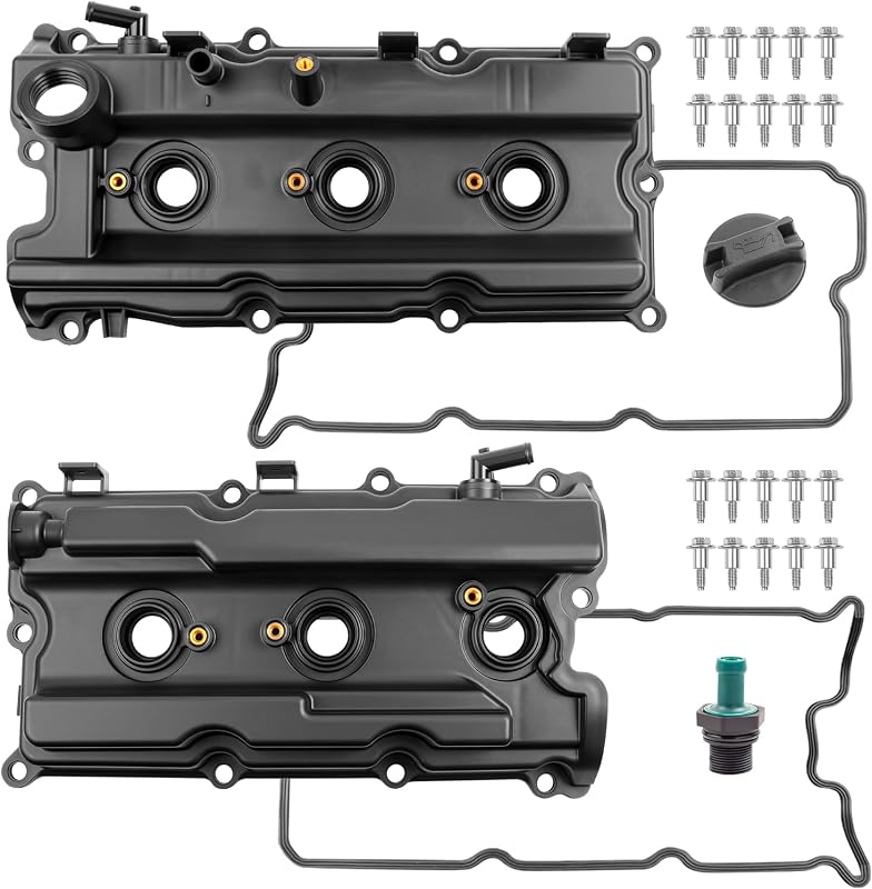 Tampa de válvulas do motor V6 4.0L PYHAUTO preta para Xterra, Frontier, Pathfinder e NV – 1 unidade