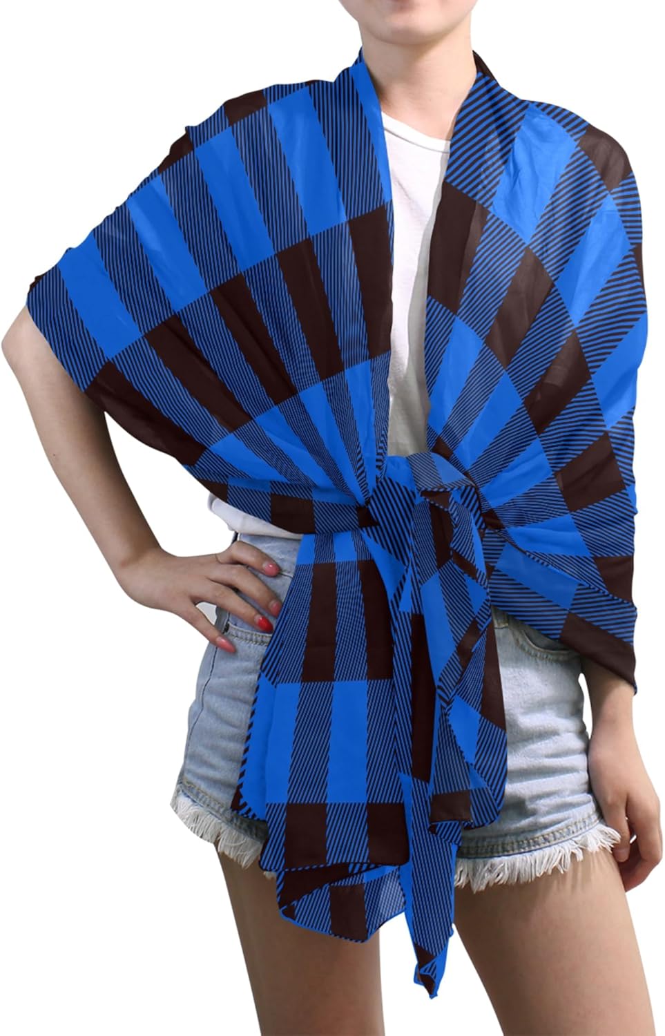 KLL Silk Scarf for Women Fashion Polyester Lightweight Soft Wrap Shawl Scarves Holiday Gifts Evil Eye Magic Occult - Image 6