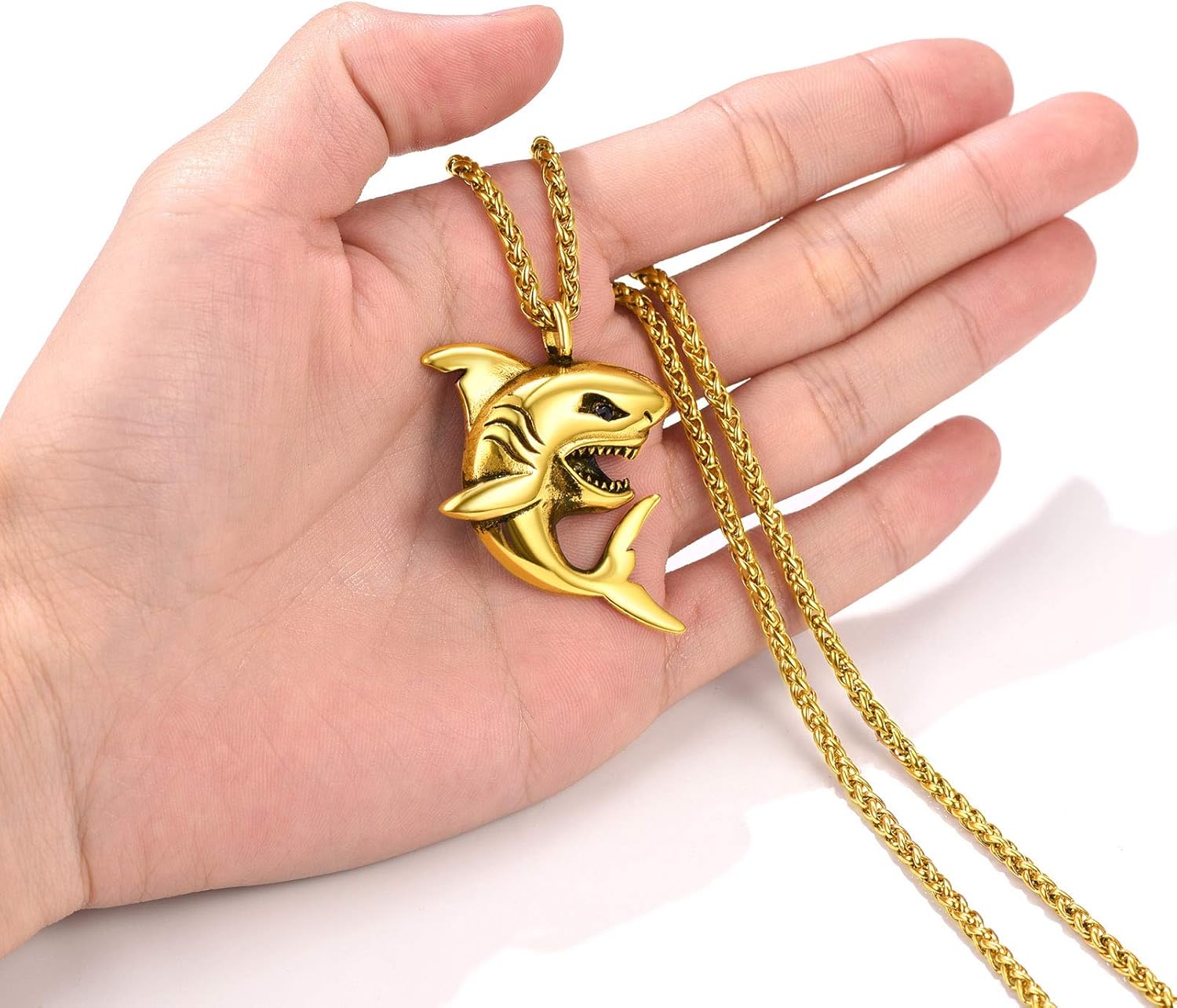 PROSTEEL Stainless Steel Shark/Octopus/Wolf Tooth Necklace for Men Women, Black/Gold/Silver Tone, Punk Rock Necklace, 22inch-24inch Adjustable, Come with Box - Image 4