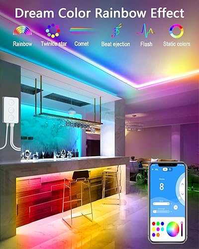 Miniatura 2 de ALITOVE WS2812B Controlador Bluetooth Music Sync WS2811 Controlador LED RGB direccionable con RF remoto doble salida de señal DC 5V  24V para SK6812
