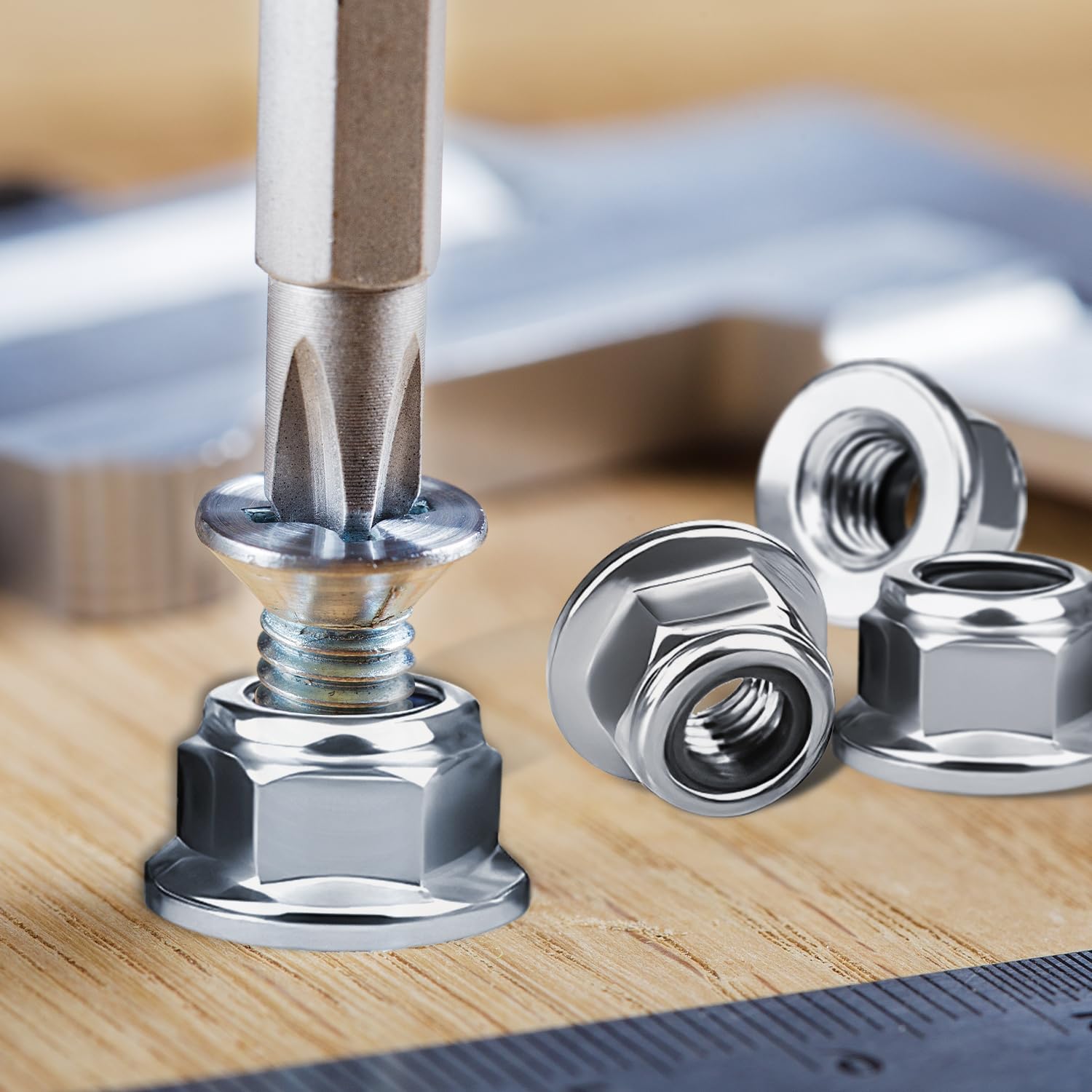 40 Dadi Nylock M6 In Acciaio Inossidabile - Dadi Autobloccanti Con Inserito In Nylon, Per Fai-Da-Te - Foto 5