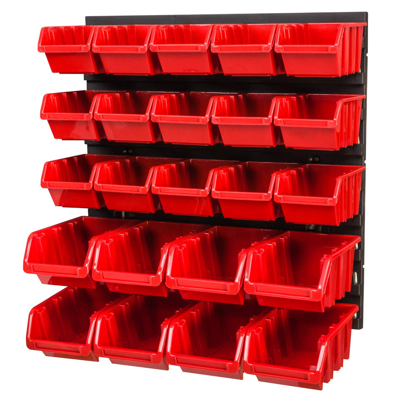 PAFEN Polypropylene Wall Storage Boxes, 390 x 386 mm, 23 Boxes, Mix5, Workshop, Garage, Hobby Room