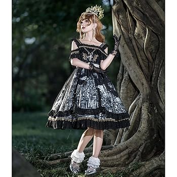 Amazon.co.jp: [ボズとガルヤ] ゴスロリ ゴシック ロリータ風