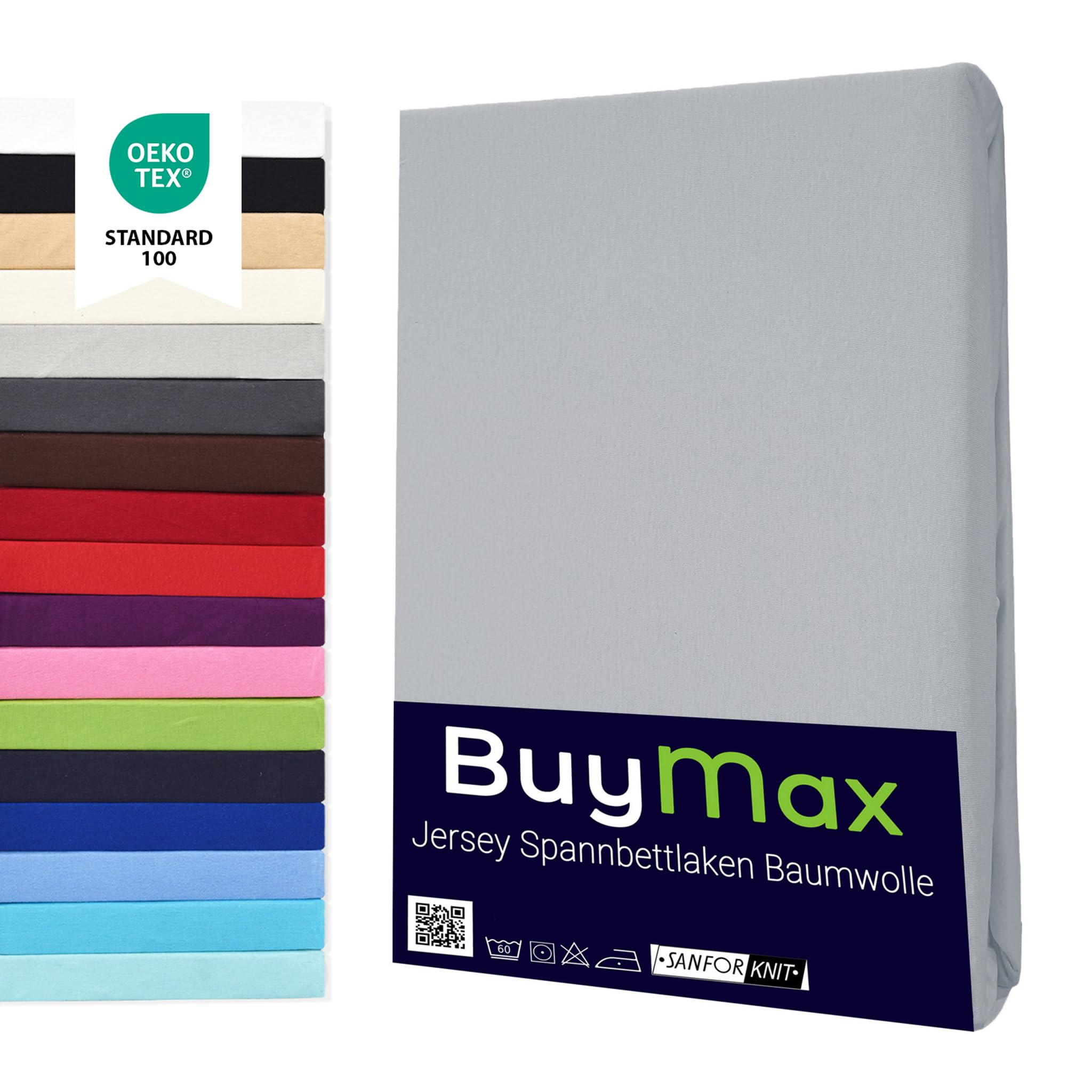 Buymax® Spannbettlaken 60x120 70x140 80x200 90x200 100x200 120x200 140x200 160x200 180x200 200x200 Baumwolle Bettlaken Jersey