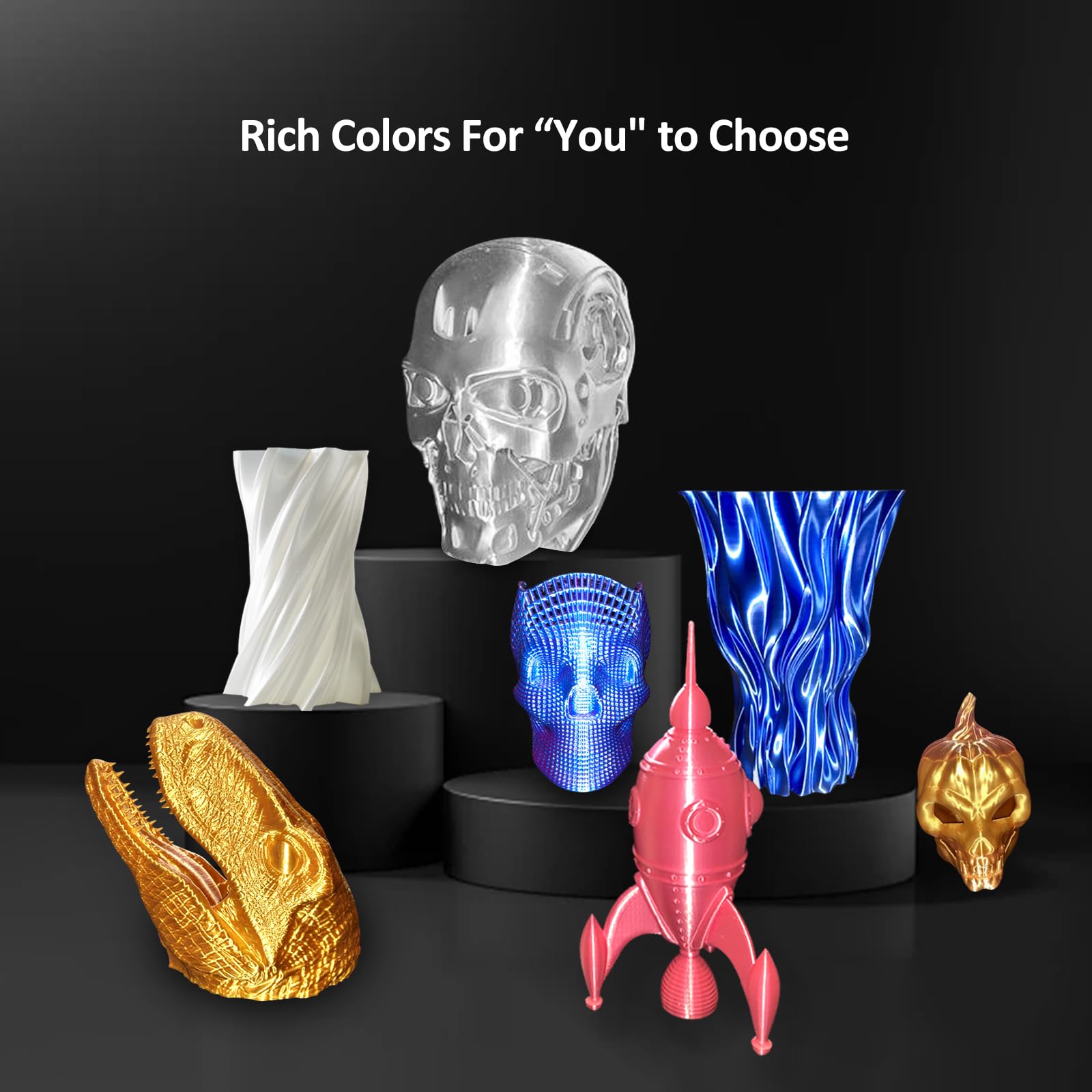 Silk PLA Filament - Magenta 3D Printing -3