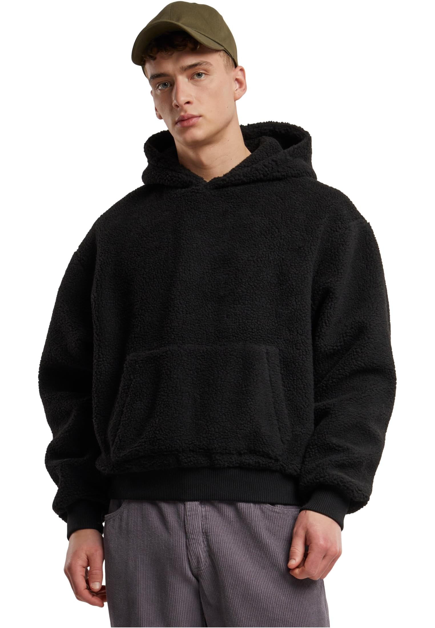 Urban Classics Urban Classics Oversized Teddy Hoodie Maglia di Tuta Uomo (Pacco da 1)
