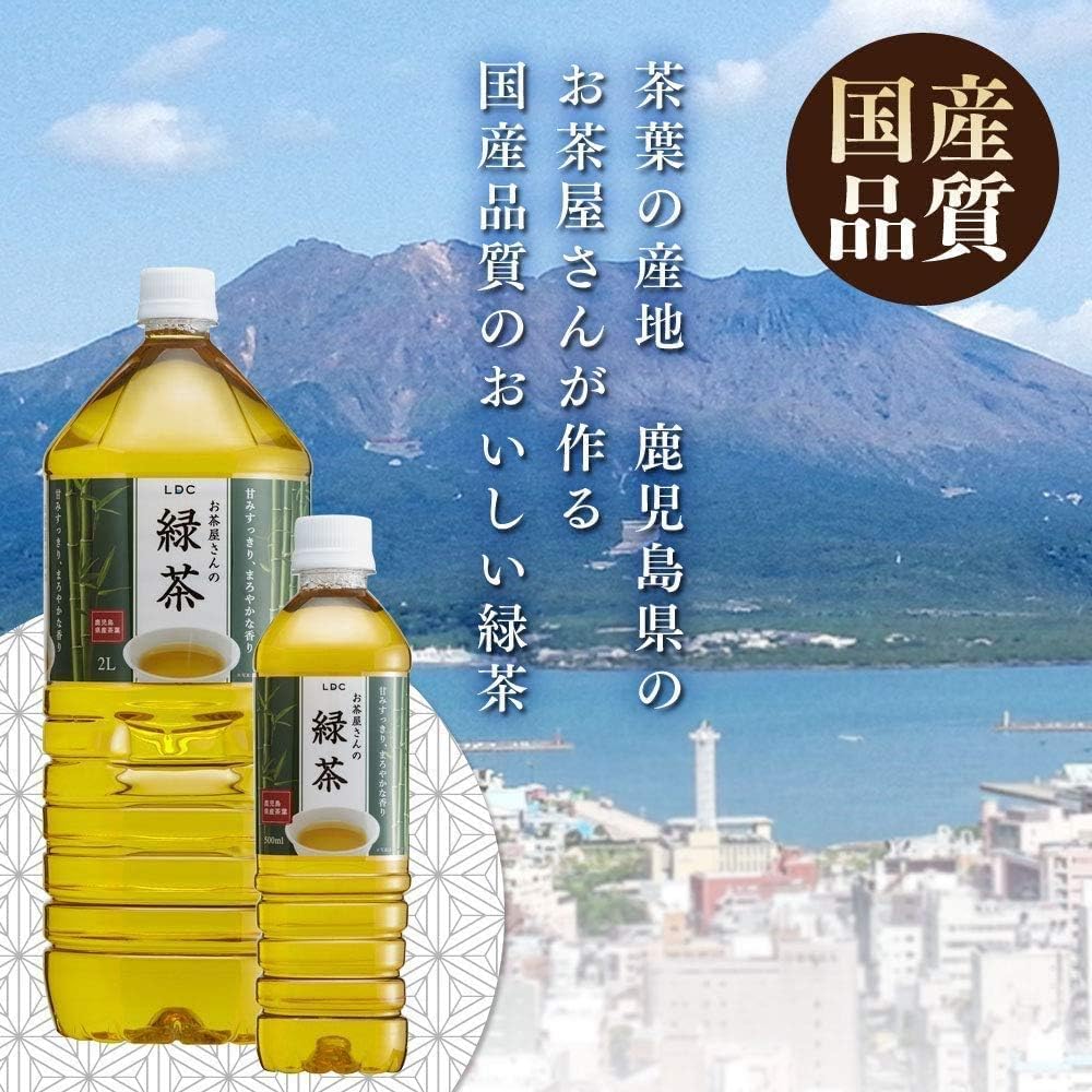Amazon.co.jp: ライフドリンクカンパニー お茶屋さんの緑茶 2L ×12本