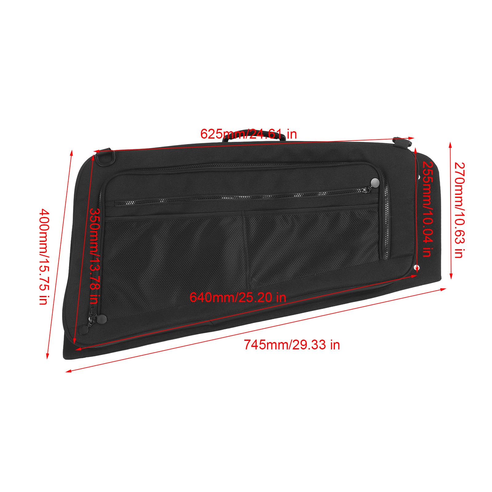 Aramox Bolsa de Almacenamiento para Ventana Trasera de Coche, Tela Oxford 1200D con Ventosas para una Fácil Instalación, Organiza Elementos Esenciales para Viajes por Carretera y Uso Diario (Ventana