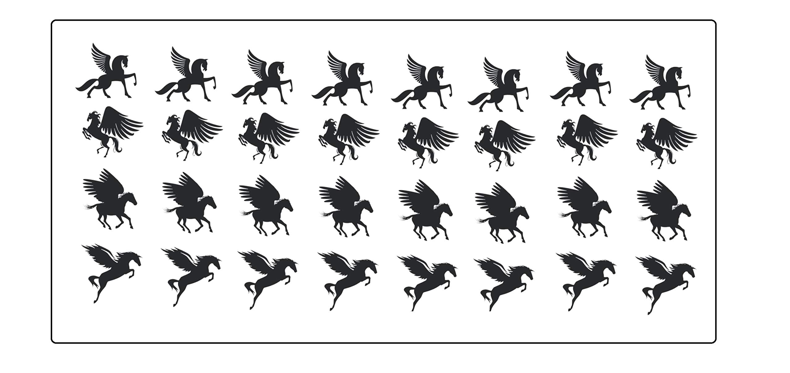 Pegasus winged horse Collection (Pegasus Vinyl Stickers Black)
