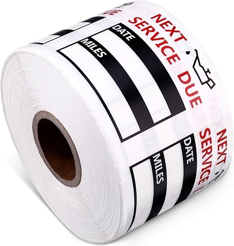 600 calcomanías de recordatorio de cambio de aceite, etiquetas de recordatorio de servicio, calcomanías de baja adherencia para parabrisas, 2 x 2