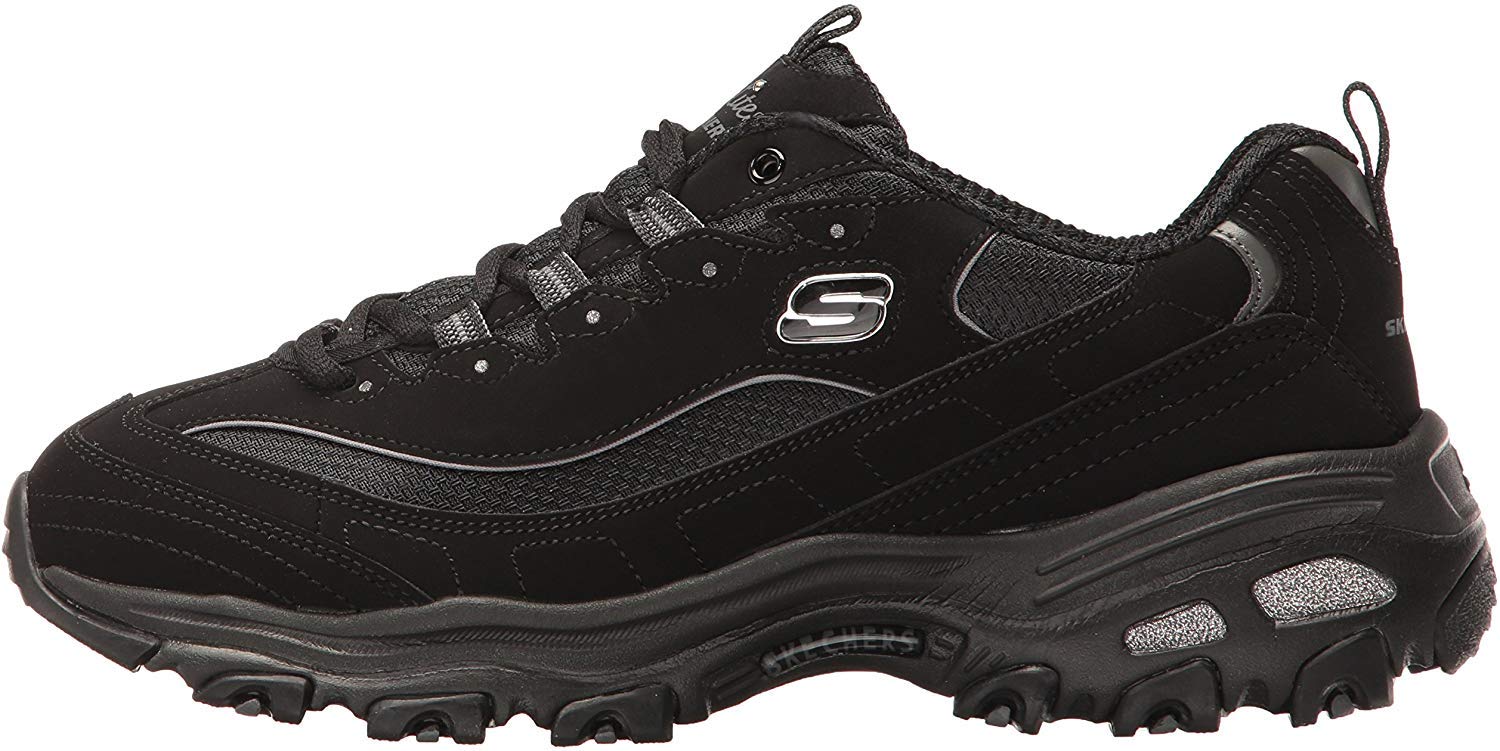 Skechers Women's D'lites biggest Fan Fashion Sneaker, Black, 6.5 UK Wide