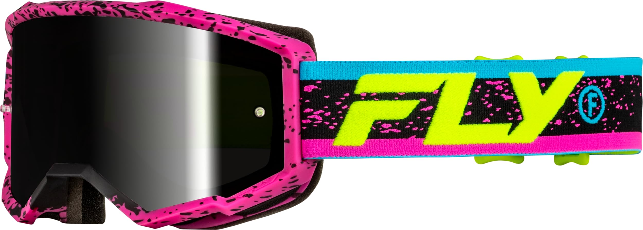 Fly Racing Zone MX ATV Off-Road Riding Goggle (Pink/Black/Hi-Vis Yellow, Adult)
