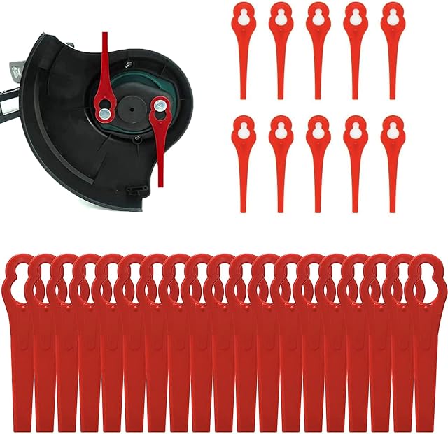 Grass Blades Mower Trimmer Strimmer Lawn 83 mm Plastic Replacement for Swift Bosch Strimmer Cutting Blade Garden Cordless Tool Accessories 50 Pcs