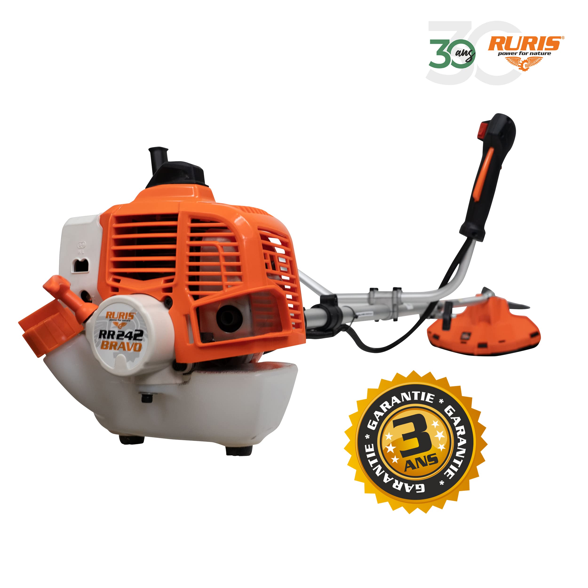 RURIS Rr242Bravo, Débroussailleuse Thermique, Orange, 1 CV